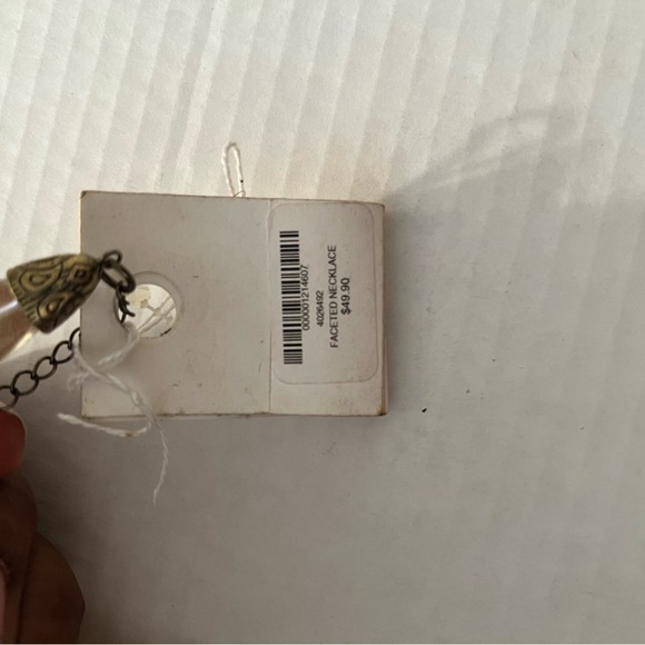 Coldwater Creek Red and Gold Statement Necklace - Picture 5 of 6